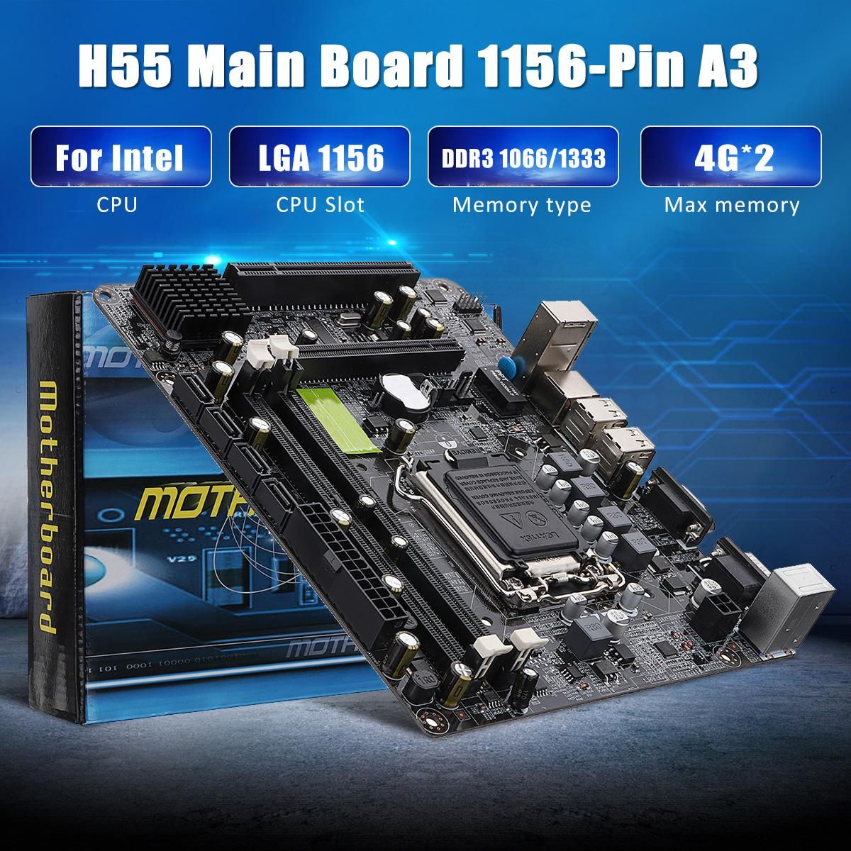 Amazon Com Intel Media Dp55wg Desktop Motherboard Intel Socket H Lga 1156 Kit P55 Lg1156 Max 16gb Ddr3 Atx Pcie16 Gbe Qpi Fsb Isp Mb Atx 1 X Processor Support 16 Gb