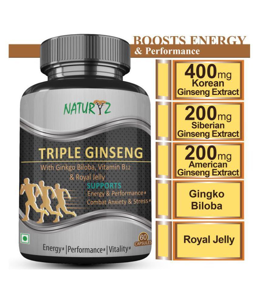 NATURYZ Triple Ginseng 60 mg Vitamins Tablets Buy NATURYZ Triple