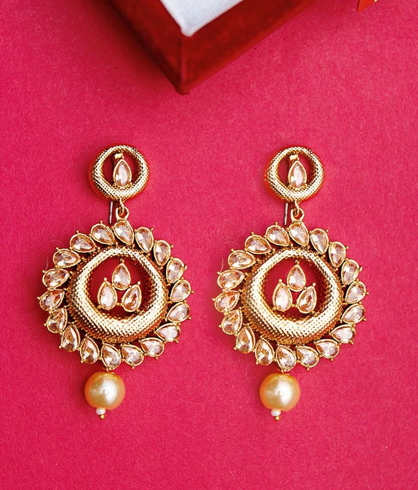 Voylla Indian Ethnic Pearl Drop Earrings - Buy Voylla Indian Ethnic ...