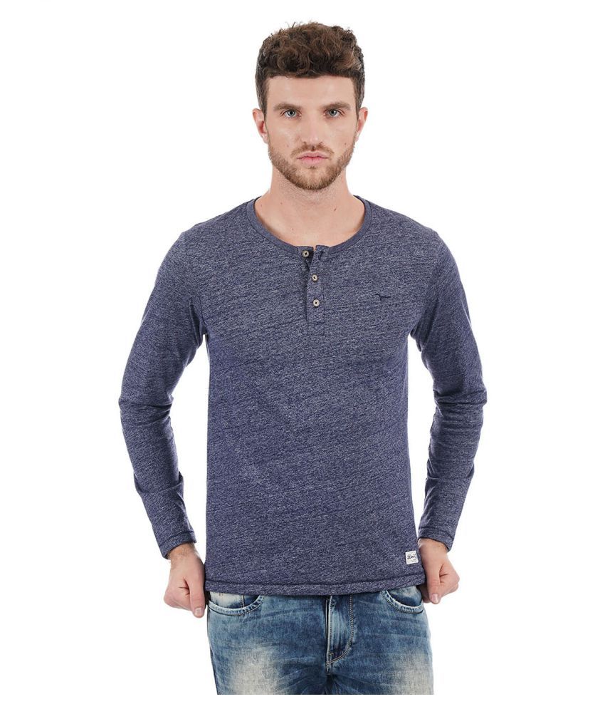 Flying Machine Navy Full Sleeve T-Shirt 