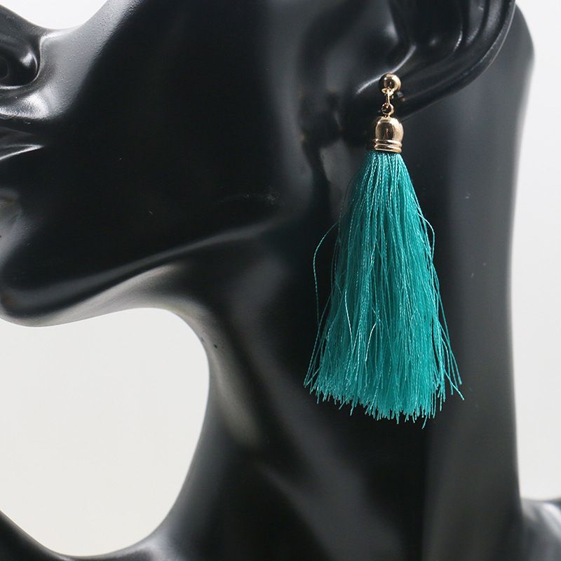 YOLO Fashion Fringed Fluffy Long Tassel Earrings Jewellry Accessories ...