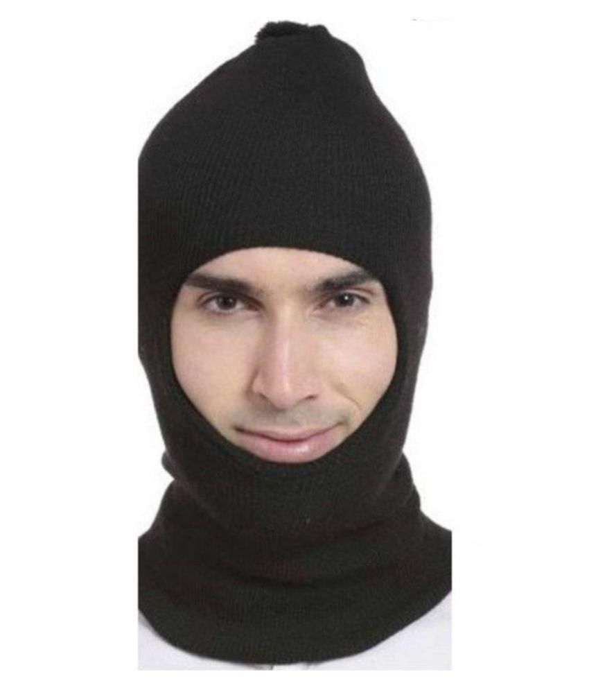 Monkey Cap Black Plain Wool - Buy 