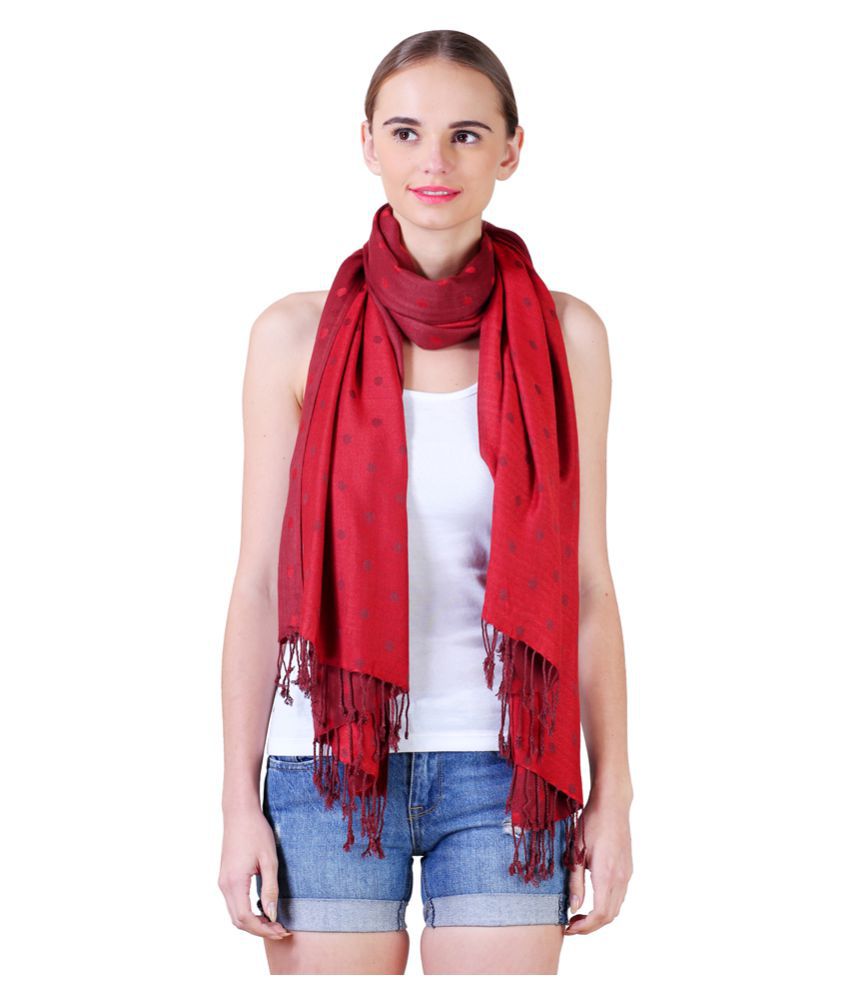 vedish Red Solid Rayon Stoles: Buy Online at Low Price in India - Snapdeal