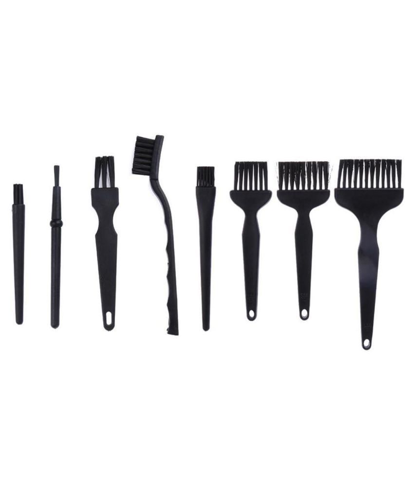 eBoot 8 in 1 Plastic Handle Nylon Anti Static Brushes Cleaning Keyboard Brush Kit Black 