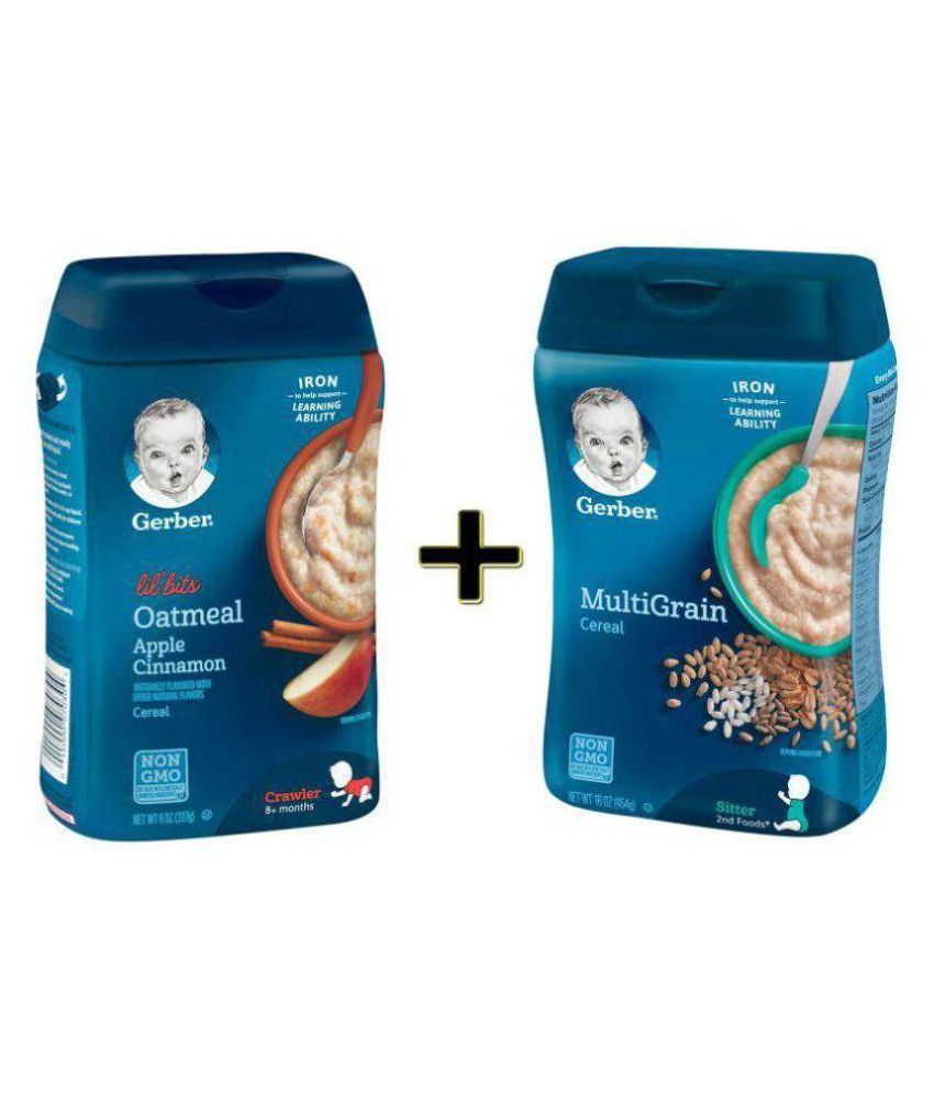 Gerber Baby Food APPLE,AND MULTIGRAIN Infant Cereal for 6 Months