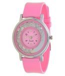 newmen - Pink PU Analog Womens Watch