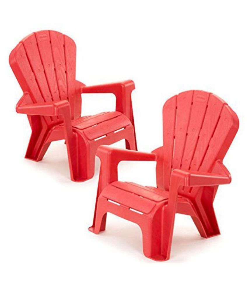 Mm King Style Indoor Outdoor Plastic Chair For Kids Red Pack Of 2