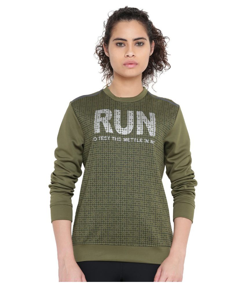     			Alcis - Olive Green Polyester Women's Sweatshirt