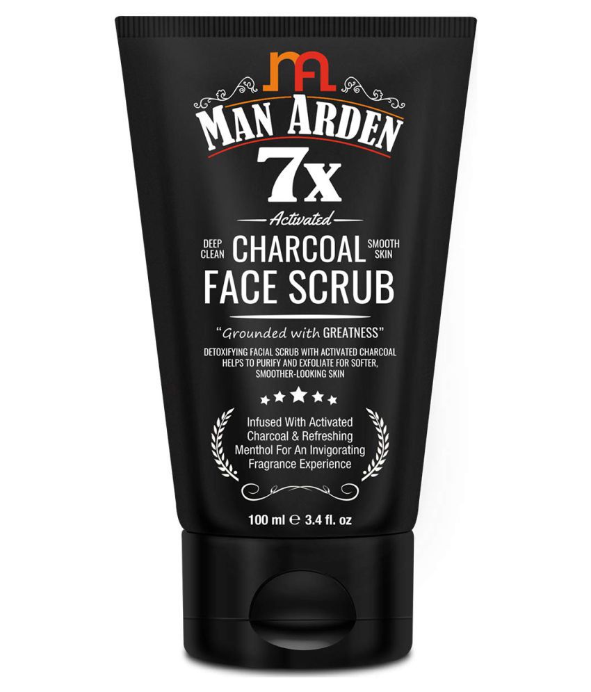 Man Arden 7X Activated Charcoal Facial Scrub 100 ml