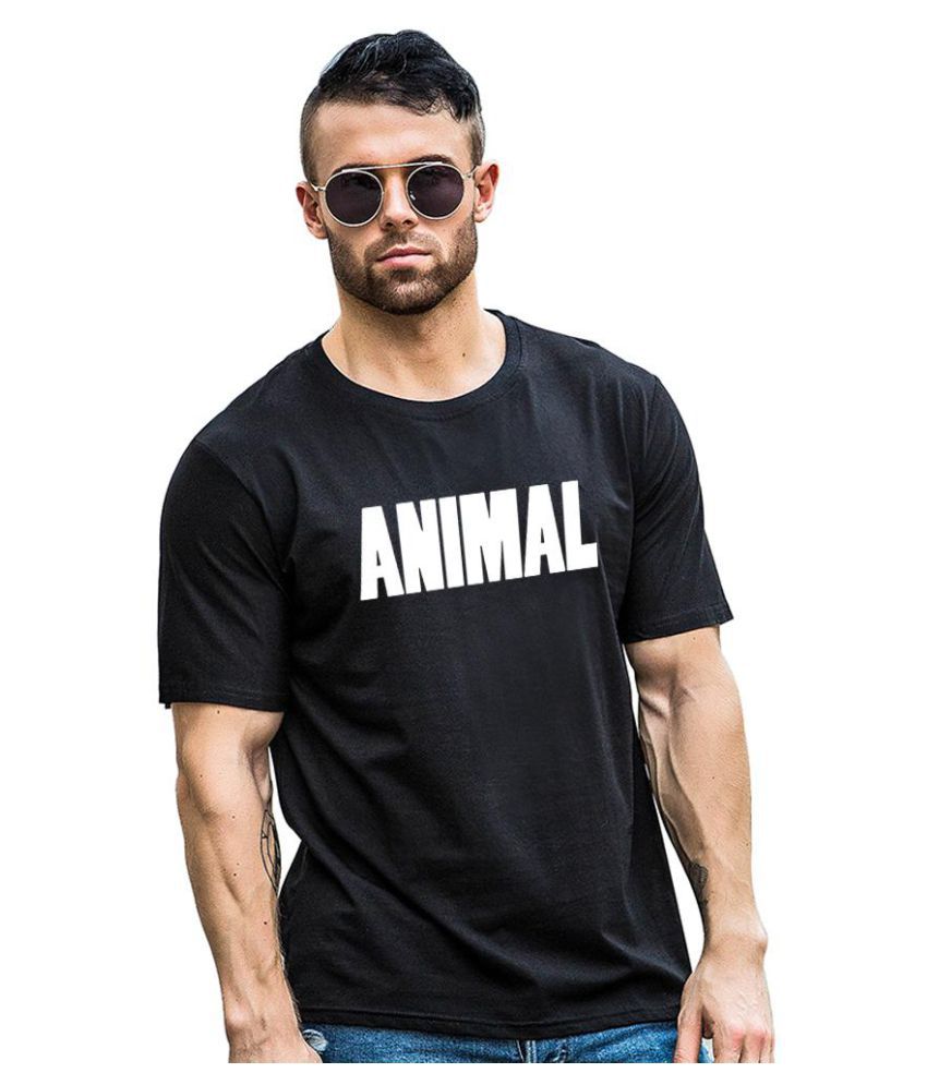 Buy Stylish Unisex English Word Animal Print Tee Shirt Short Sleeve Couple T-shirt  Online at Best Prices in India - Snapdeal