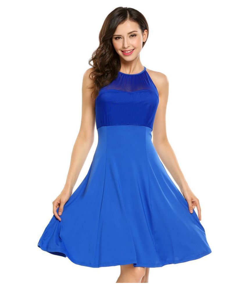 mesh patchwork dress