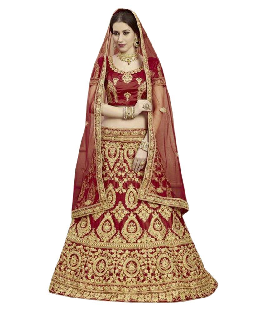 maroon net frock