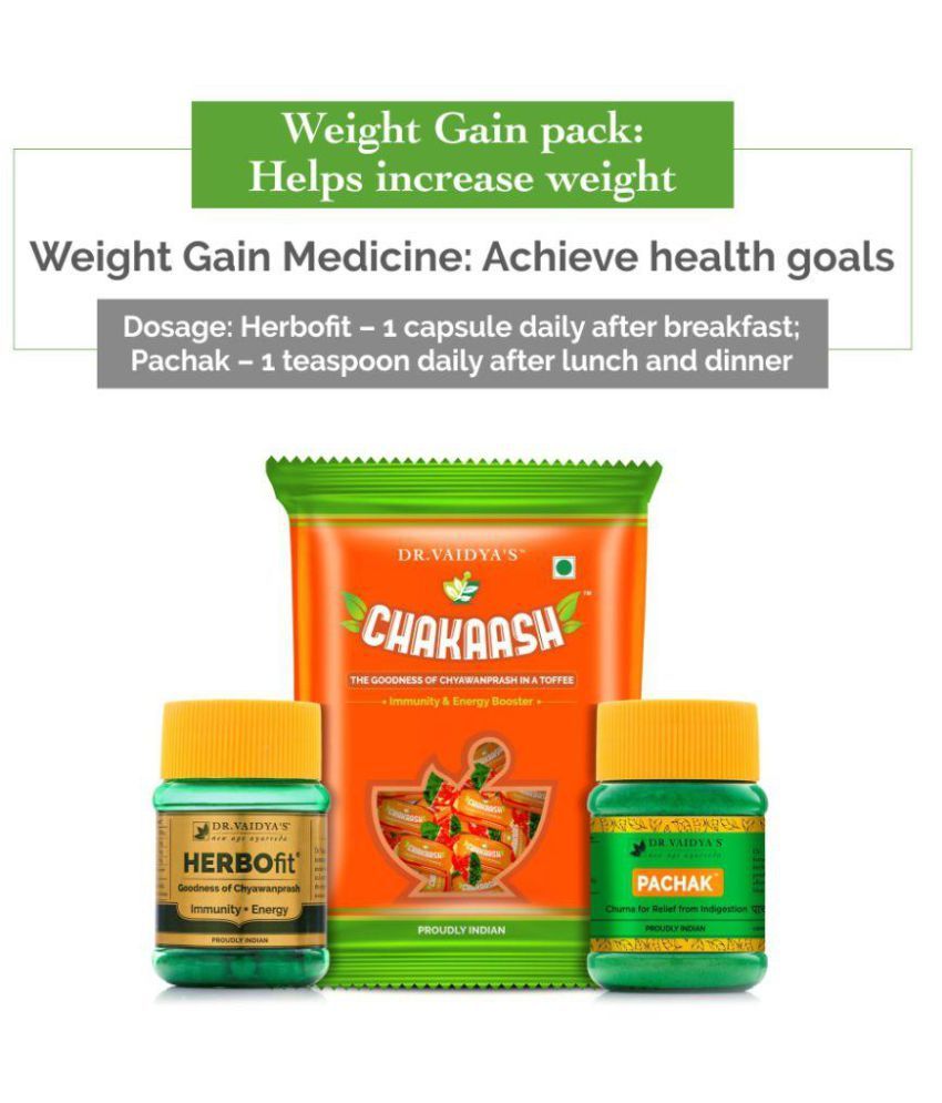 Dr. Vaidya's Weight Gain Combo Pack Capsule 3 no.s Buy Dr. Vaidya's