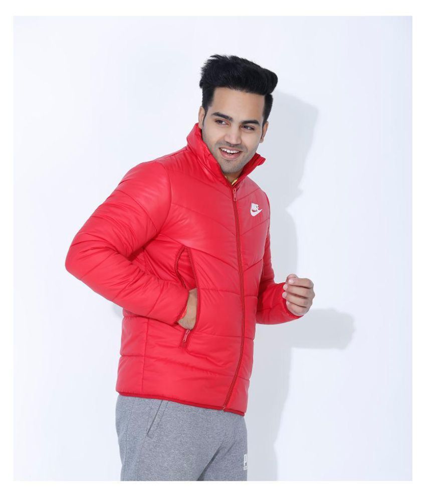 nike red fleece jacket