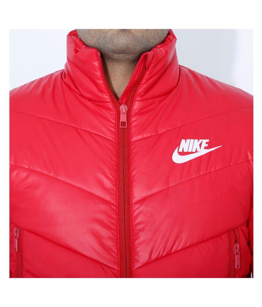 nike red fleece jacket
