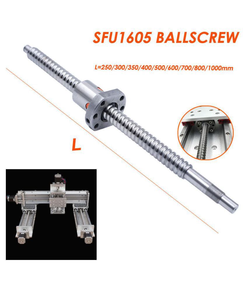 SFU1605 Rolled Ballscrew Ballnut Anti-Backlash L550—700MM End Machining Coupler 
