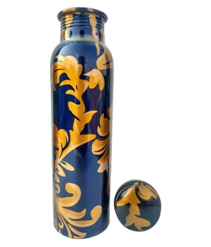 Heaven Decor Printed Multicolour 1000 ml Copper Water Bottle Set of 1 Buy Online at Best Price