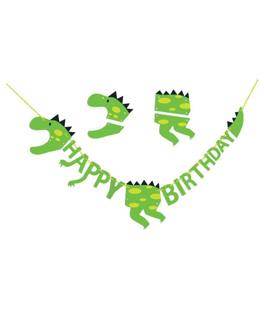 Cute Dinosaur Banner Pennant Garland Kids Boy Happy Birthday Party ...