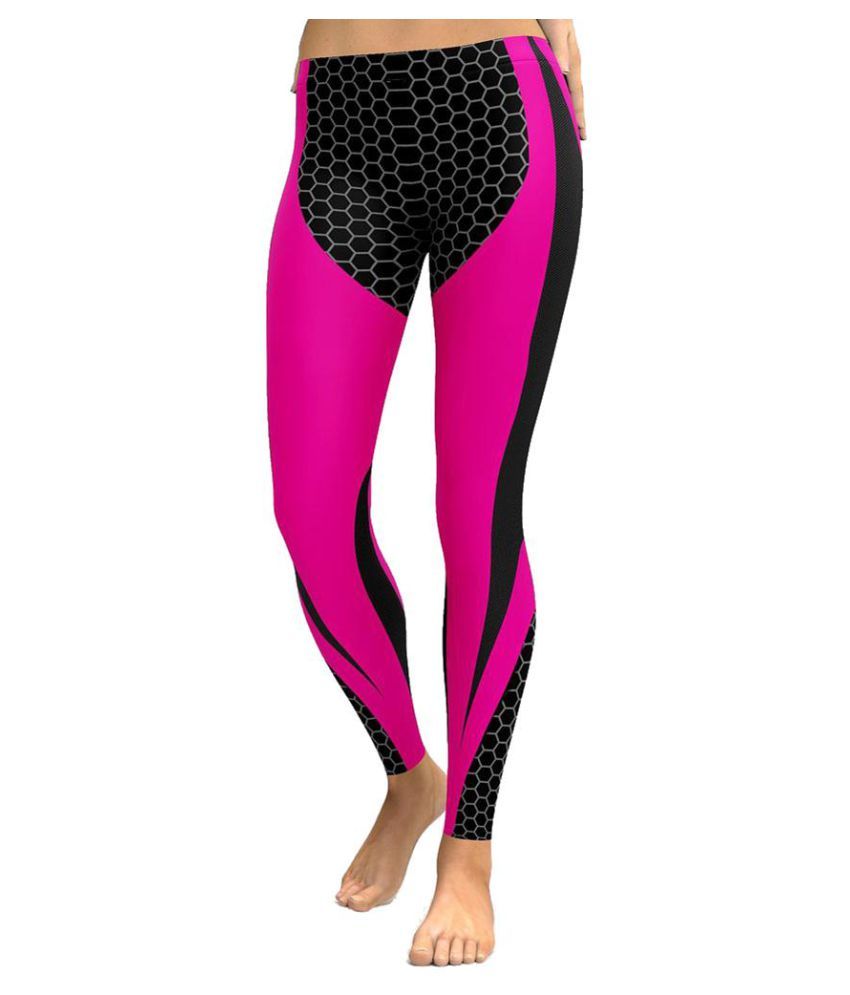 mesh pattern print leggings
