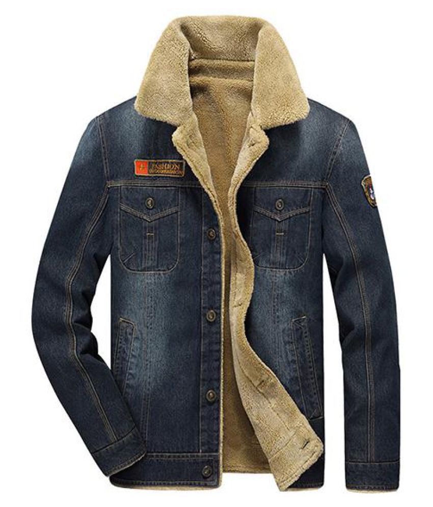 mens warm denim jacket