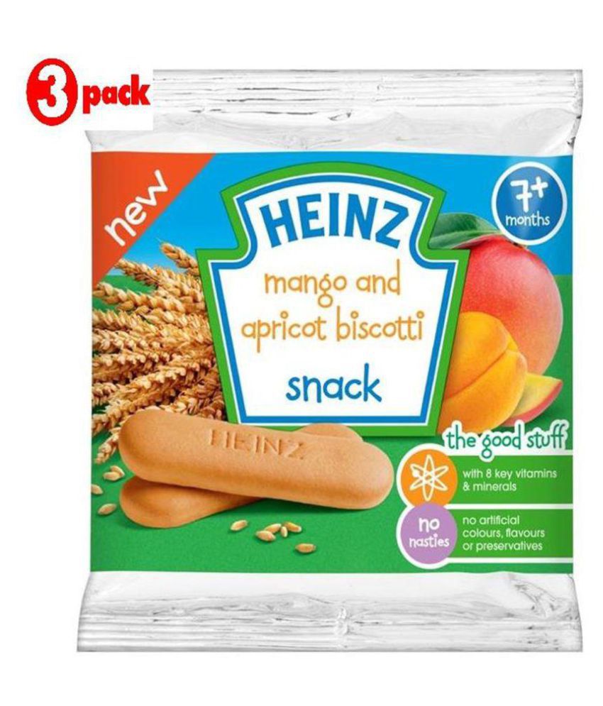 Heinz Mango and Apricot Biscotti Snack Snack Foods for 6 Months + ( 180 gm )