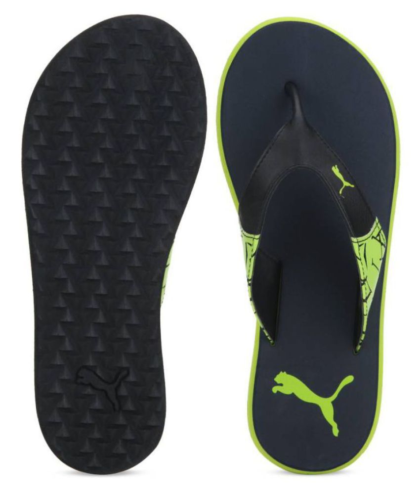 puma black thong flip flop
