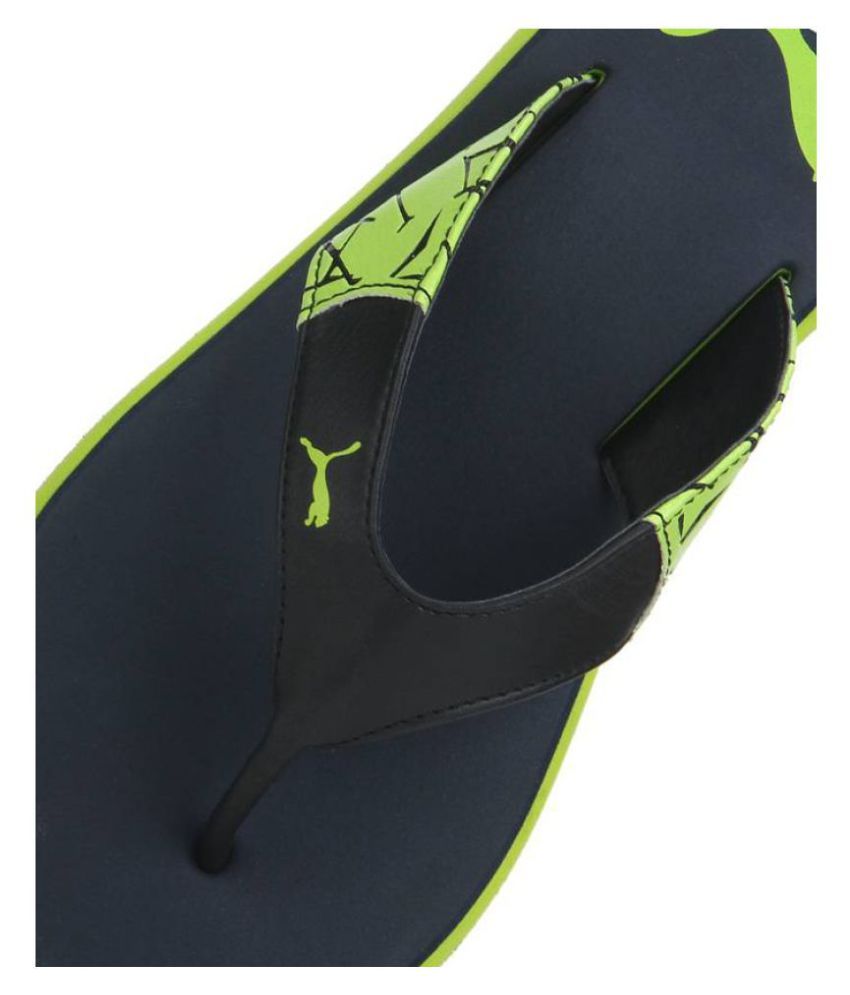 puma black thong flip flop
