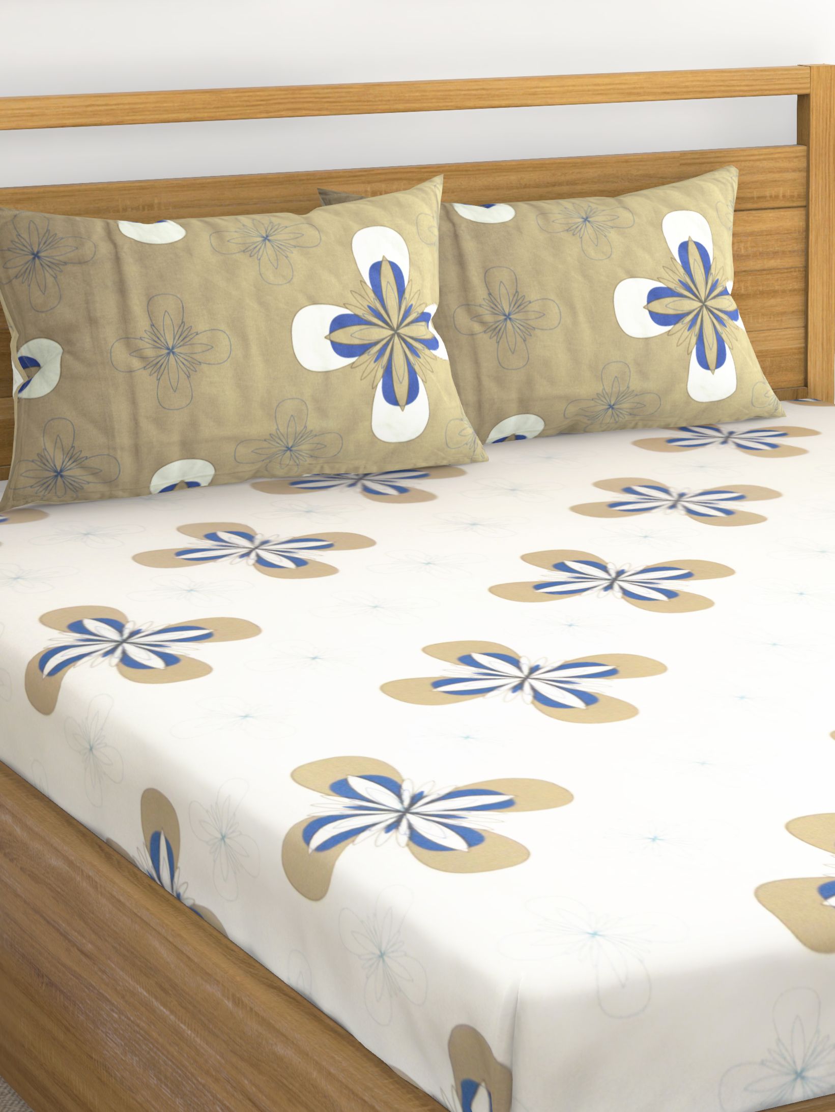 Raymond Home Cotton Double Bedsheet with 2 Pillow Covers Buy Raymond