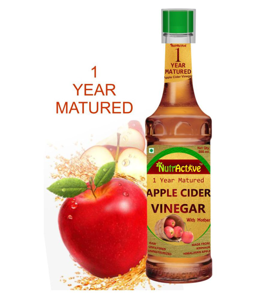 NutrActive Apple Cider Vinegar With Mother of Vinegar | 1year matured 500 ml Unflavoured