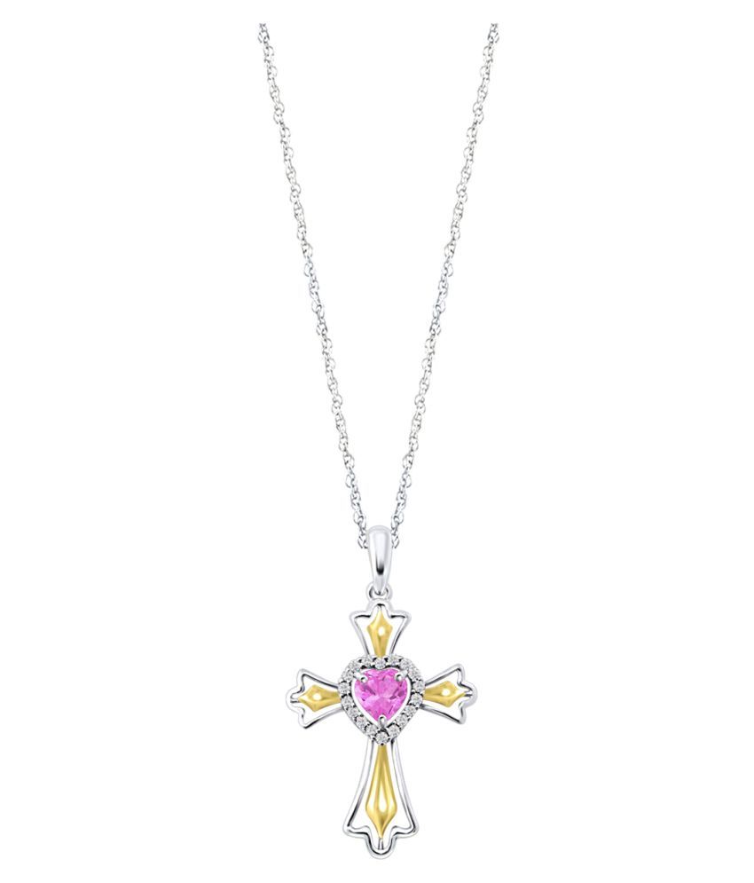 heart with a cross necklace