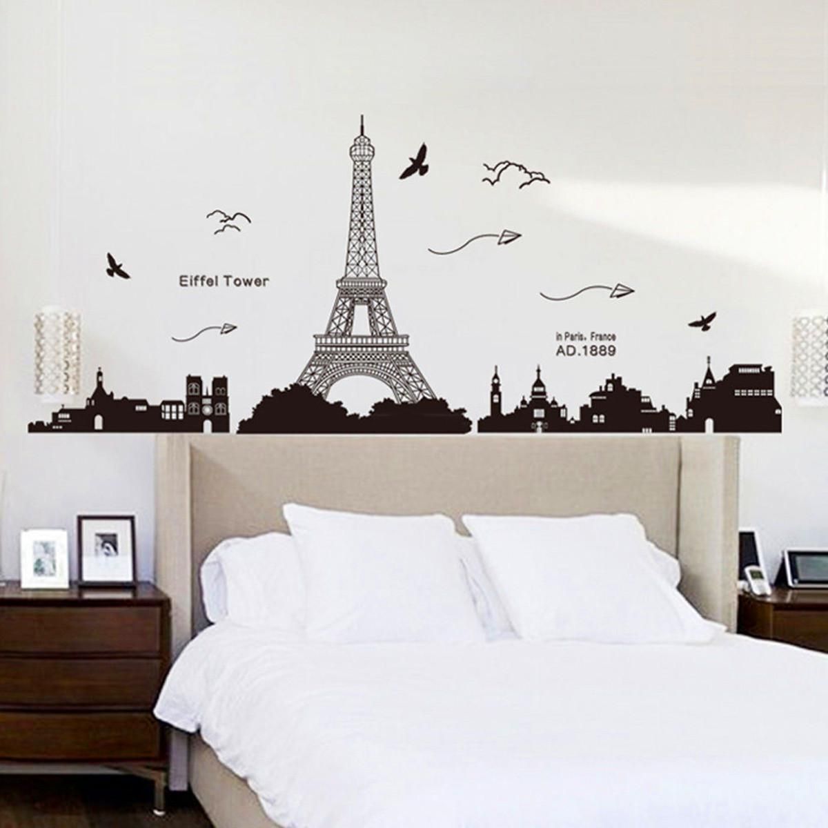 Buy Paris Eiffel Tower Diy Removable Wall Stickers Parlor Kids