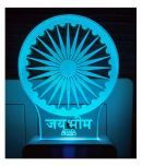 Ajanta Jay Bhim Rao Ambedkar Logo 2114 3D Night Lamp Multi - Pack of 1