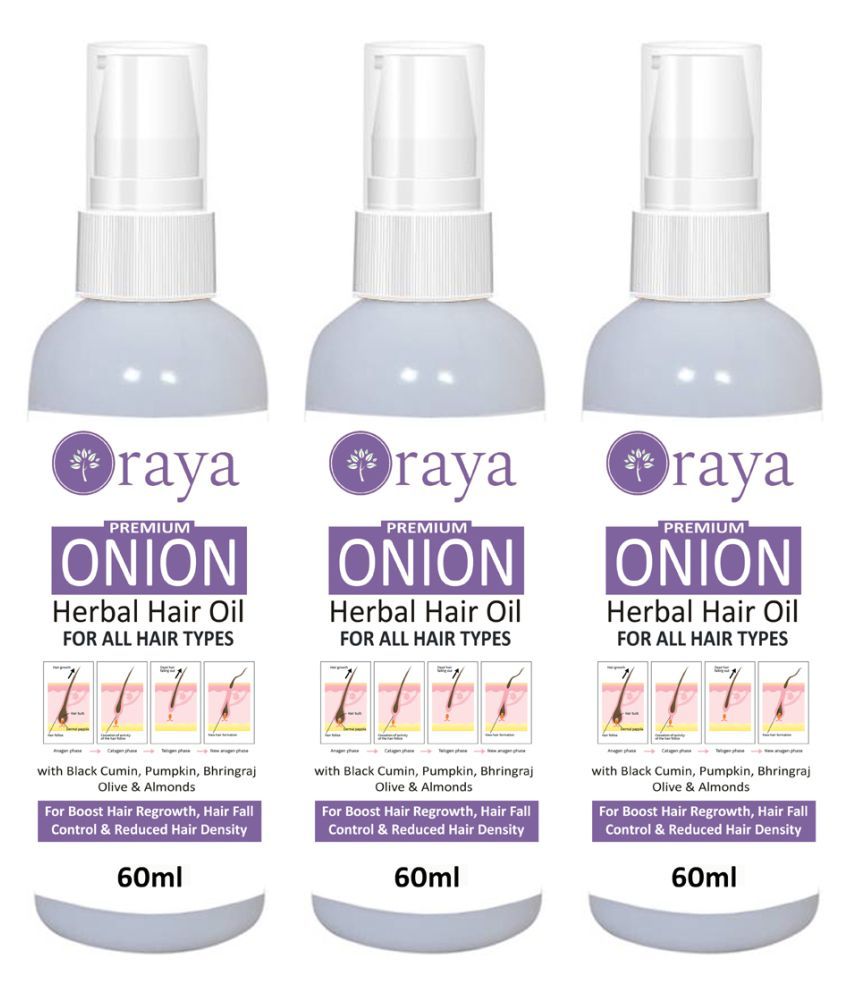     			ORAYA ONION Herbal Hair- For Treat Hair loss 180 ml Pack of 3