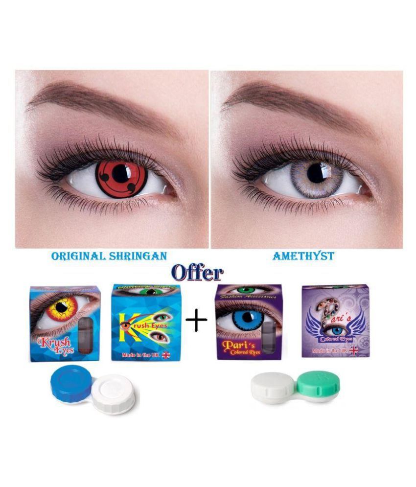 Pari S Colored Eyes Combos Of 2 Sharingan Amethyst Quarterly Disposable Color Lenses Buy Pari S Colored Eyes Combos Of 2 Sharingan Amethyst Quarterly Disposable Color Lenses Online At Low Price Snapdeal Itachi fans would love this sharingan contacts. pari s colored eyes combos of 2