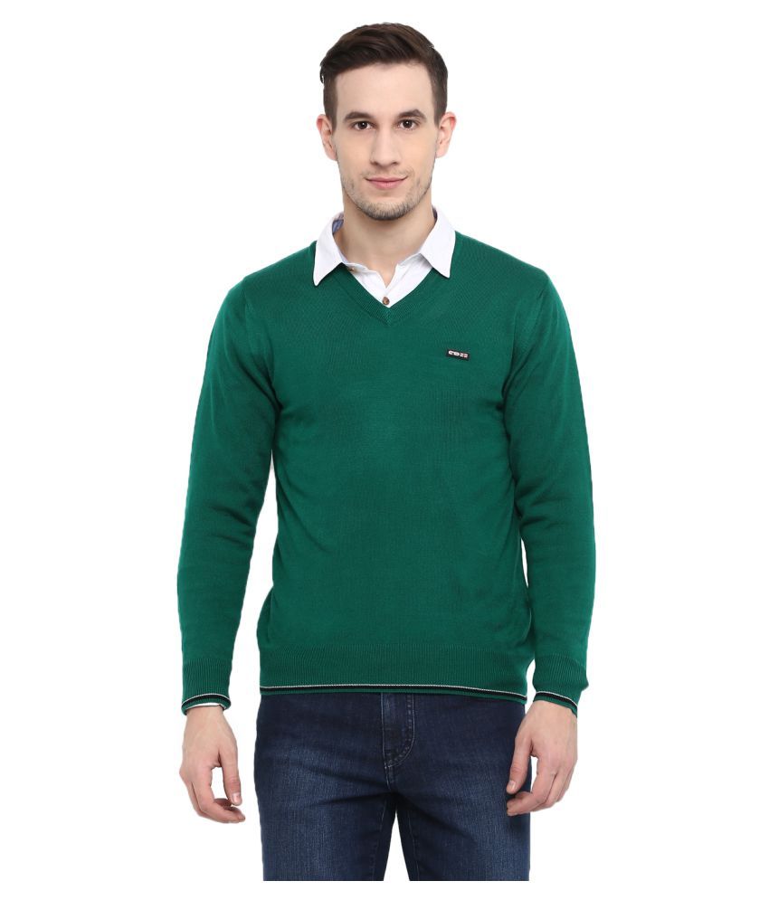 turquoise v neck sweater