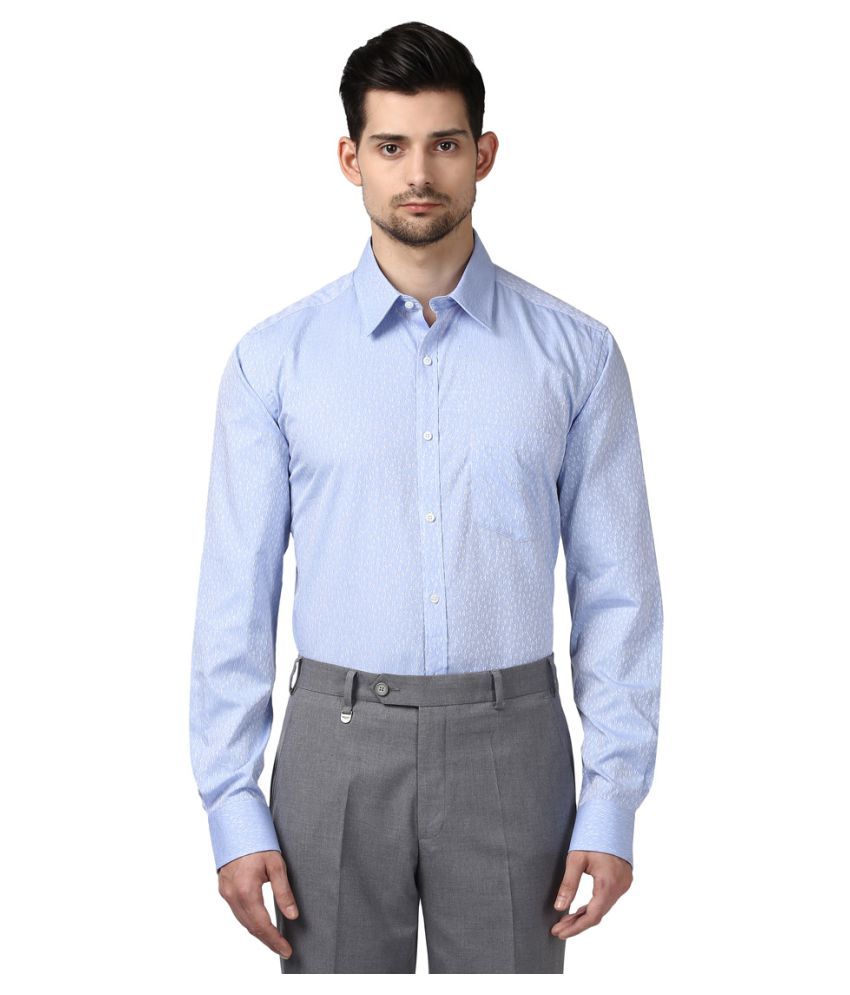 Park Avenue Blue Slim Fit Formal Shirt 