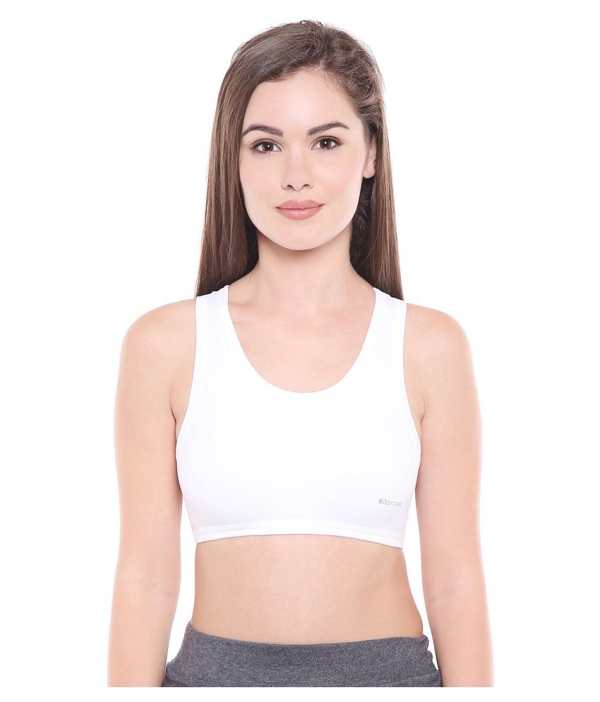 Buy Bodycare Cotton Lycra Racerback bra White Online at Best Prices