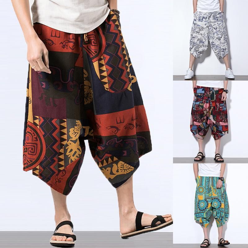 S5XL INCERUN Men Casual Harem Pants Autumn Baggy Ethnic Print Loose