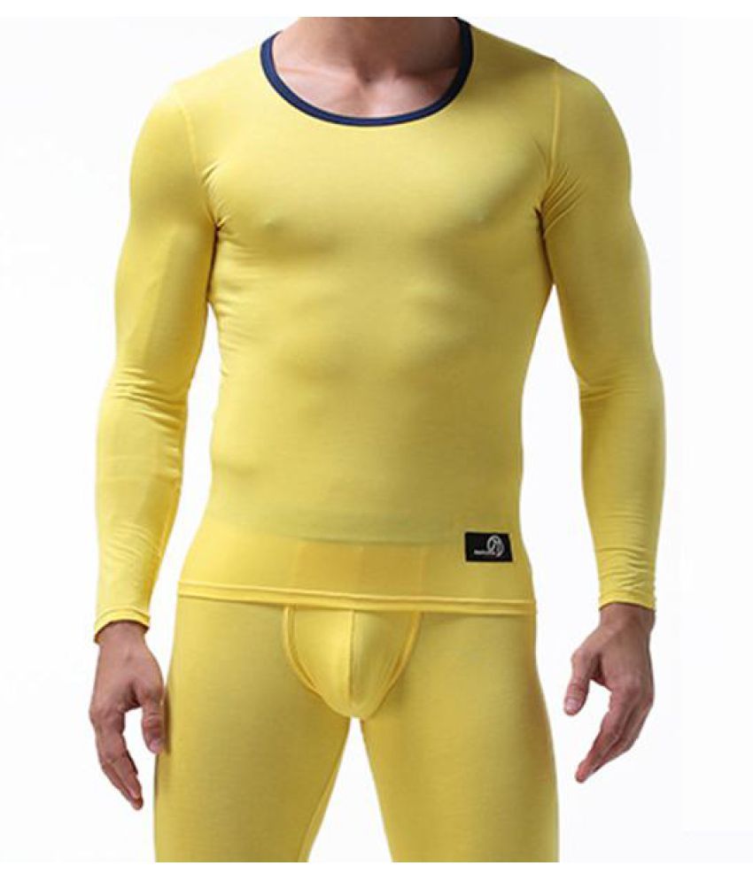 Casual O Neck Slim Modal Keep Warm in Winter Outdoor Thermal Underwear