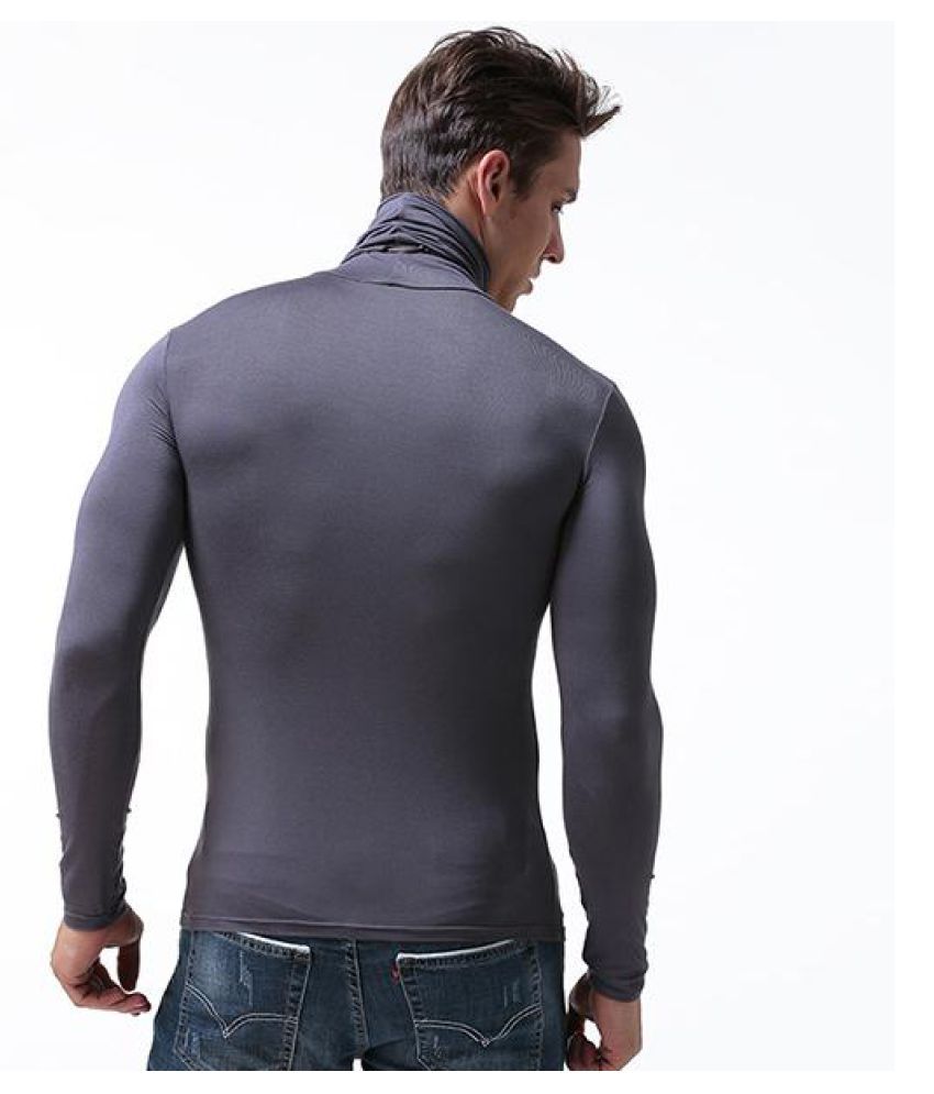Mens Thermal Modal Slim Fit Wellabsorbent Turtleneck Shirt Warm Long