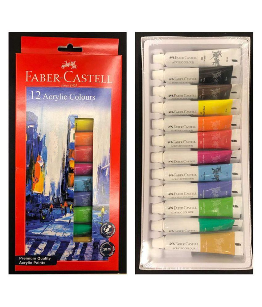  Faber  Castell  20ml Acrylic  Paint  Tube Set Pack of 12  