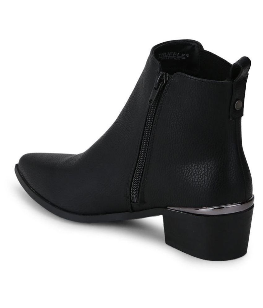truffle collection hardware detail chelsea boots in black