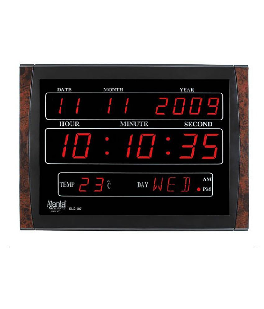 Ajanta Rectangular Digital Wall Clock OLC107 ( 33 x 3 cms ) Buy