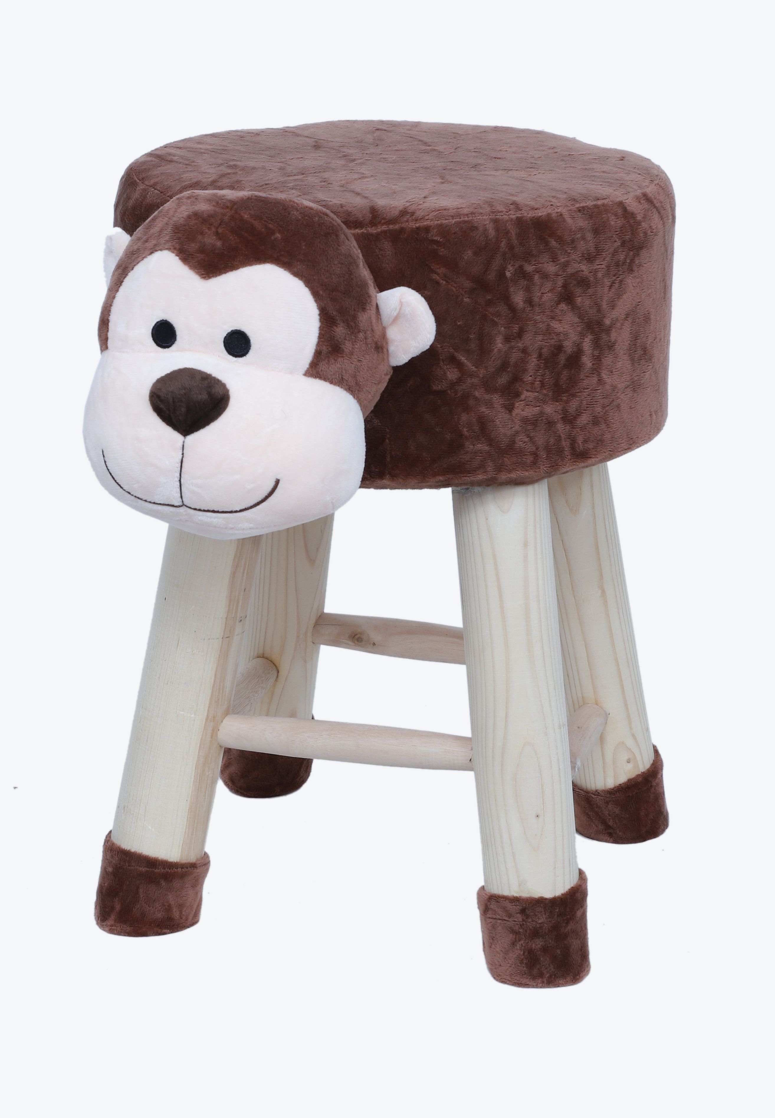 Valtellina Monkey Animal Shaped Ottoman/Foot Stool for Kids