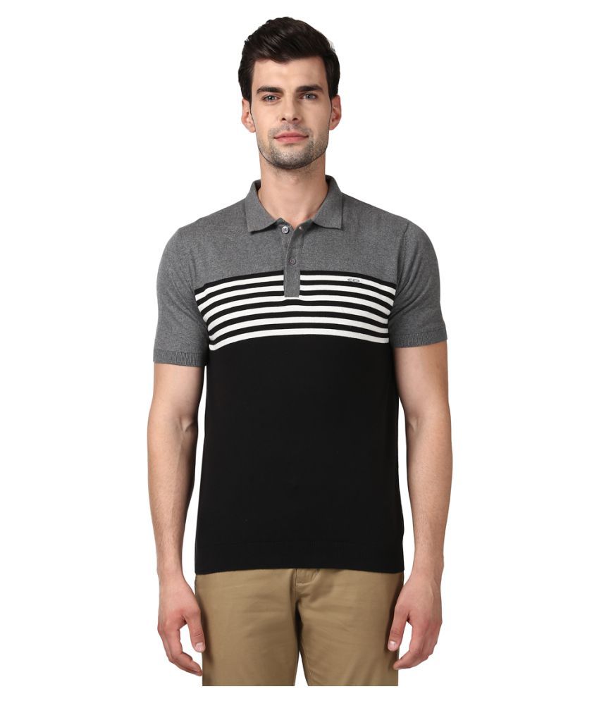 Colorplus Black Half Sleeve T-Shirt 