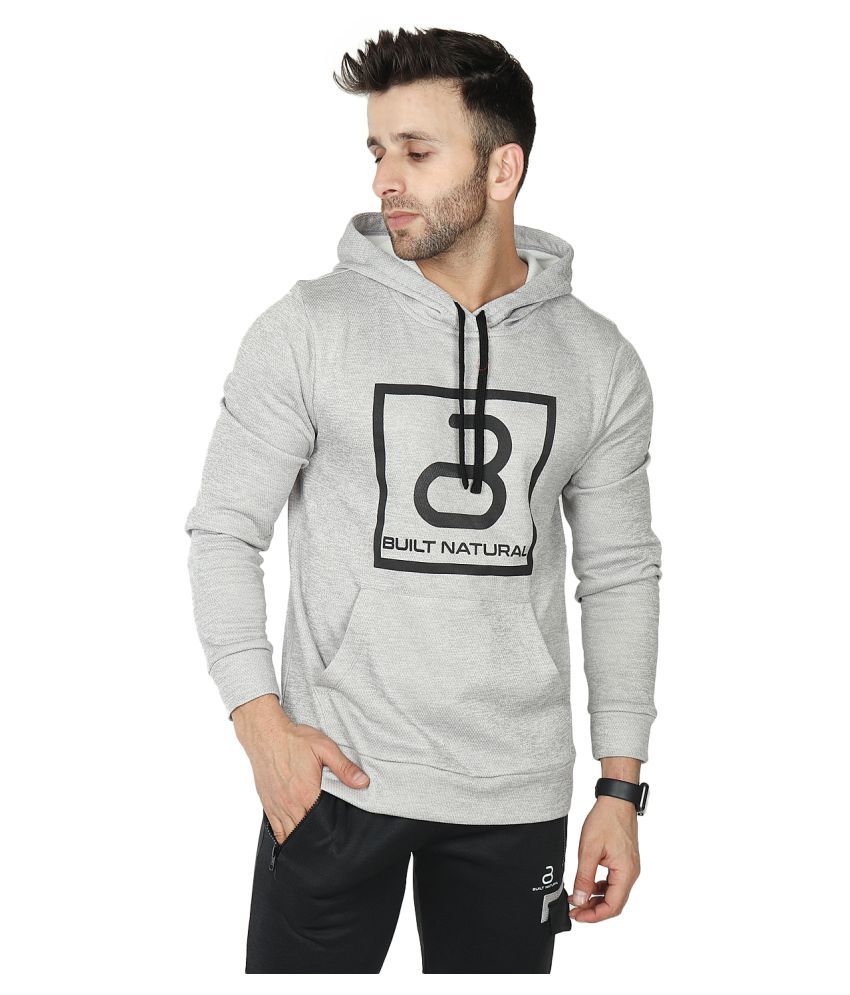 mens grey hooded sweatshirt
