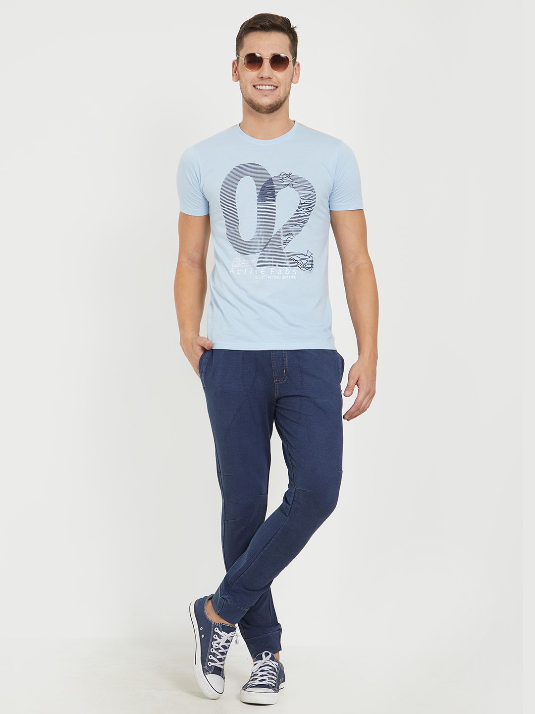 sky blue lycra pants