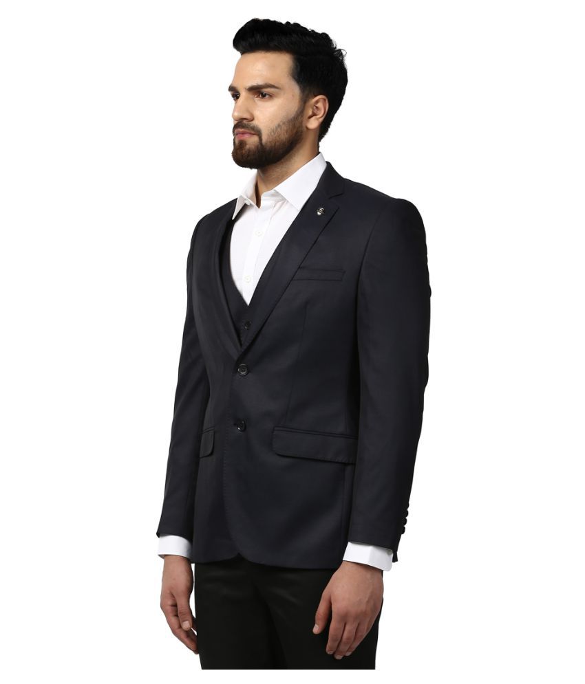 Raymond Blue Solid Formal Suit