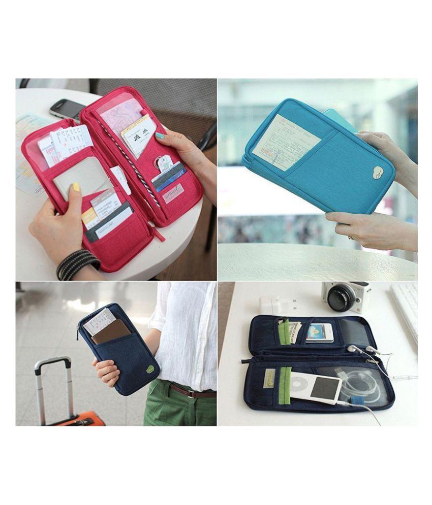 Kanha Passport Holder Pouch Nylon Blue Passport Holder Buy Kanha