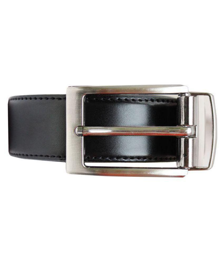     			Runsi Black Faux Leather Formal Belt